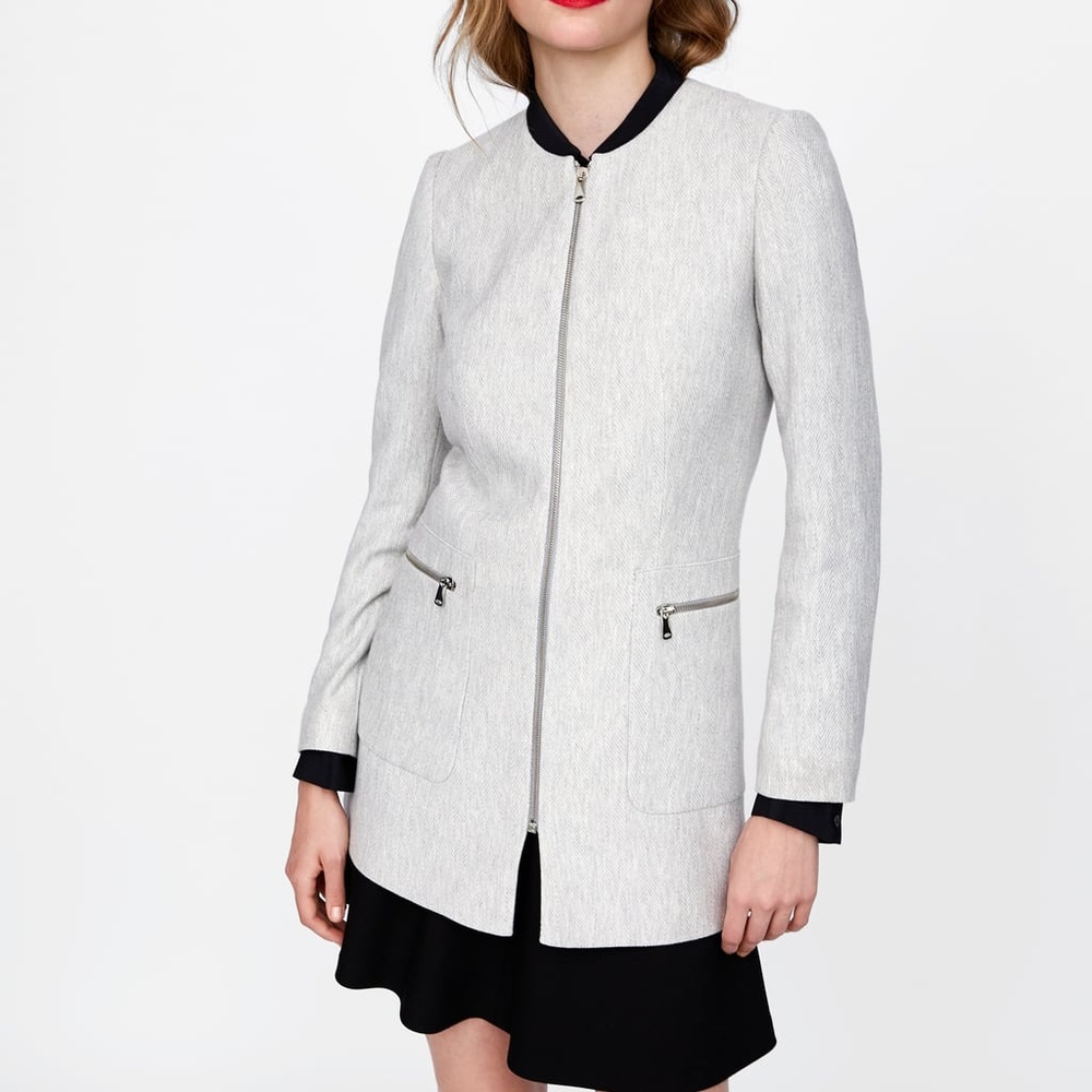 Zara Zippered Frock Coat